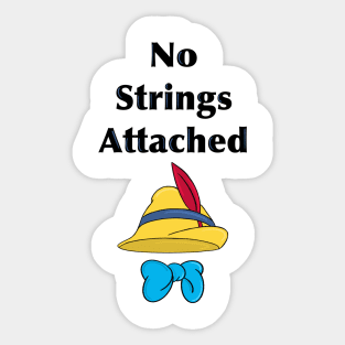 No Strings Attached Sticker